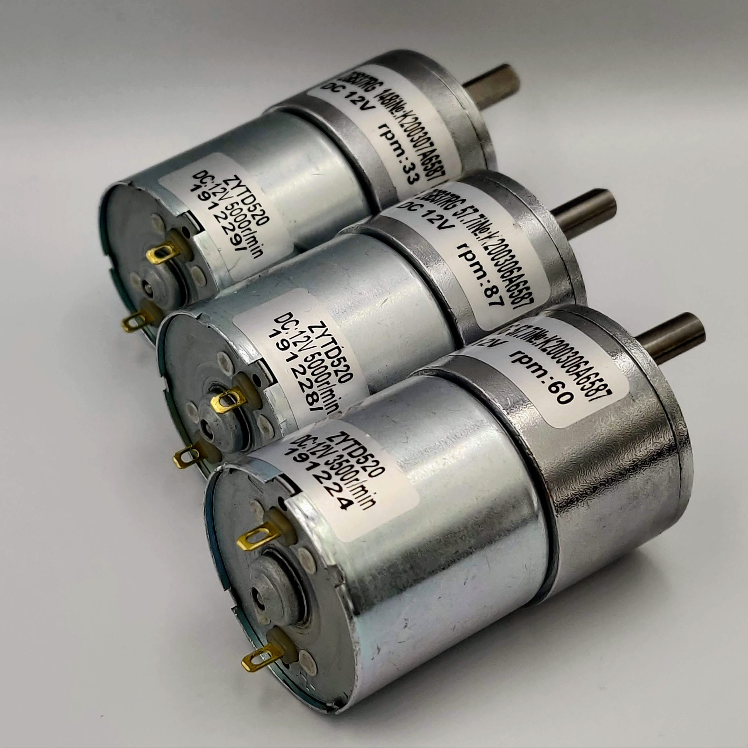 Motor DC Reductor 12V Alto Torque (Variedad de RPM) - Imagen 2