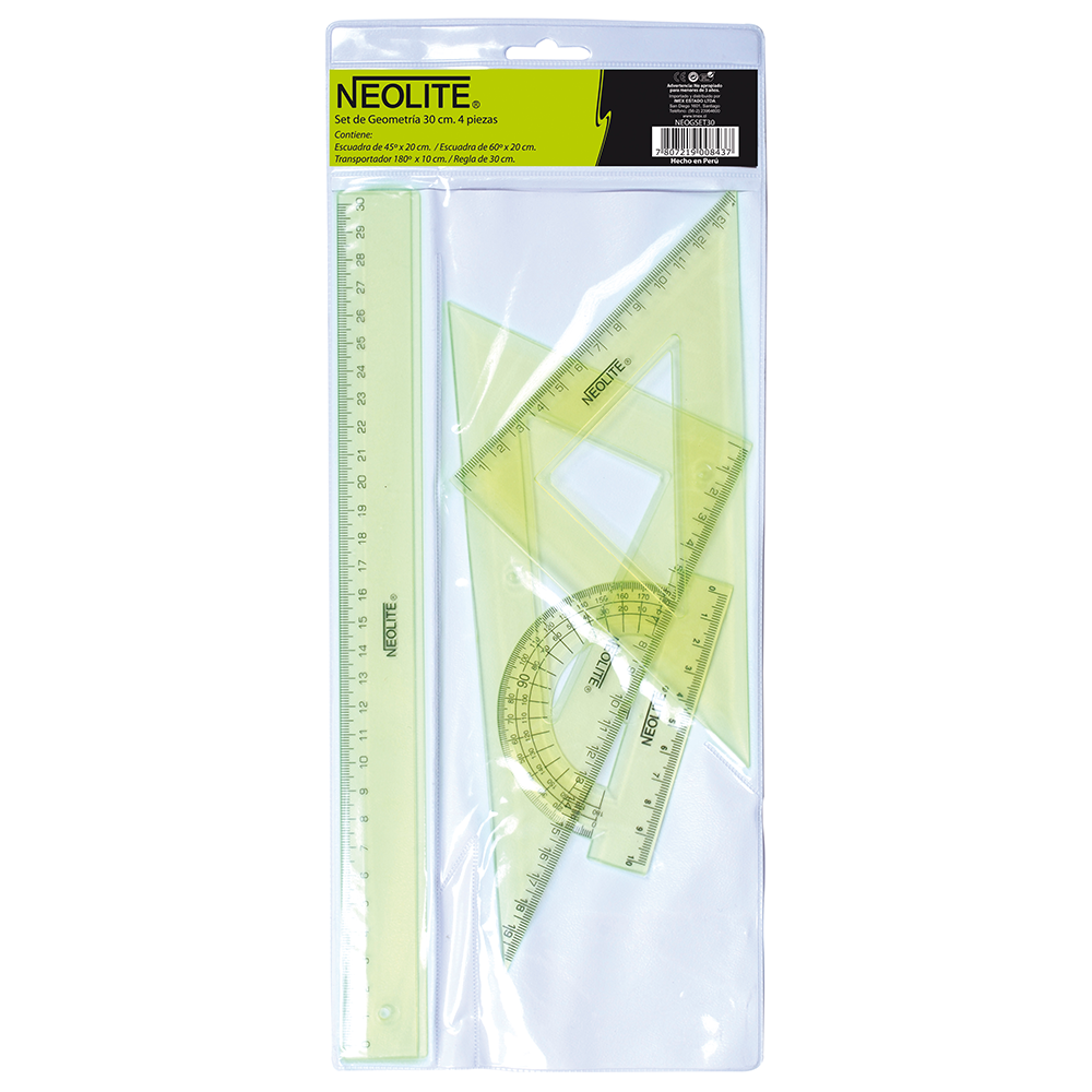 Set Geometría GREEN 30 cm 4 pzs. - Imagen 2