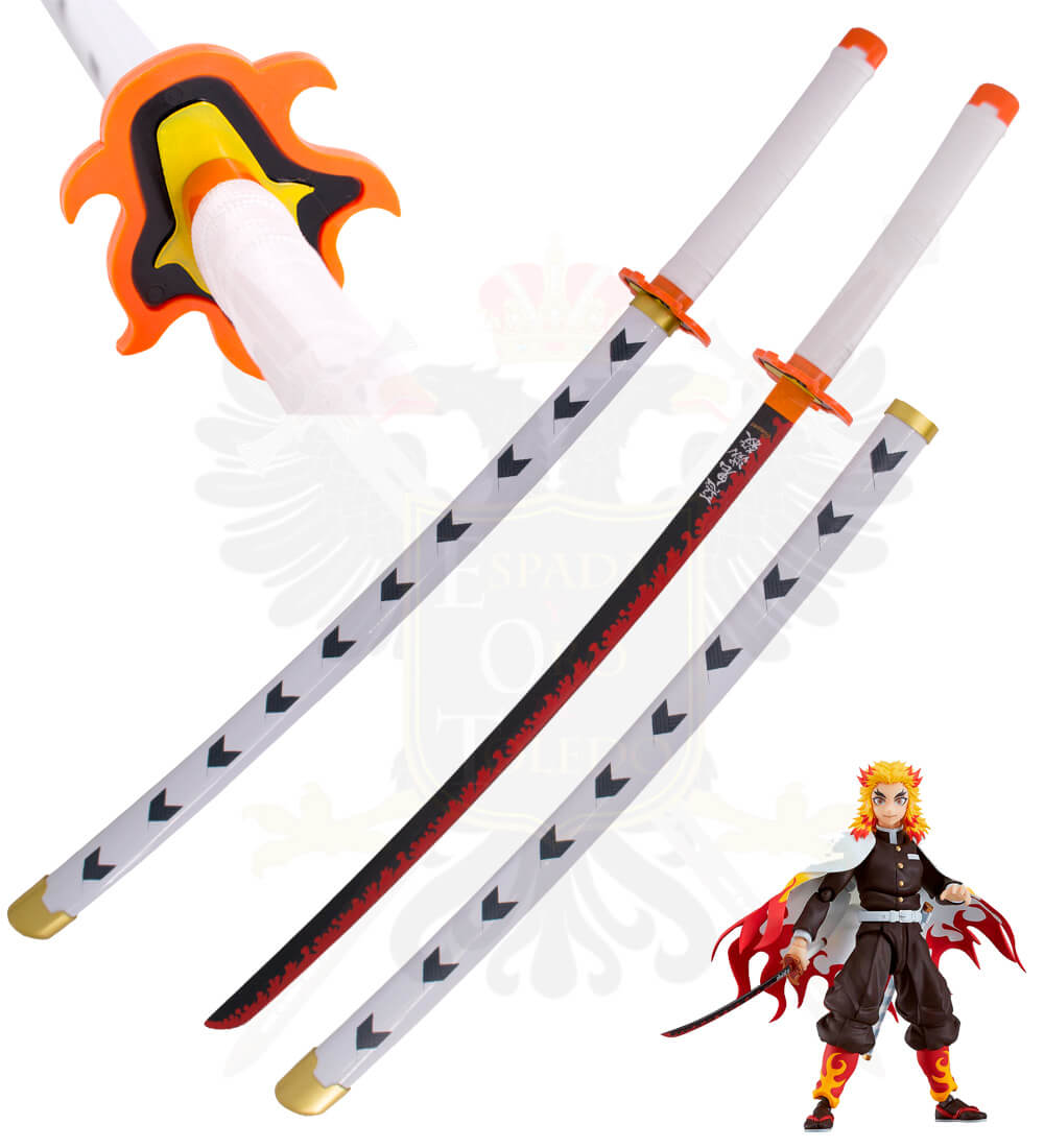 Katana de Demon Slayer hoja de bambú empuñada por Rengoku Kyoujurou - Imagen 2