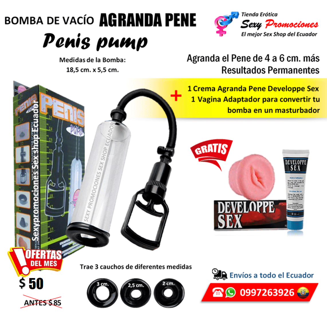 Bomba Agranda Pene Penis Pump - Imagen 2