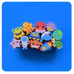 Borradores Kawaii galácticos x6 und QH-8525