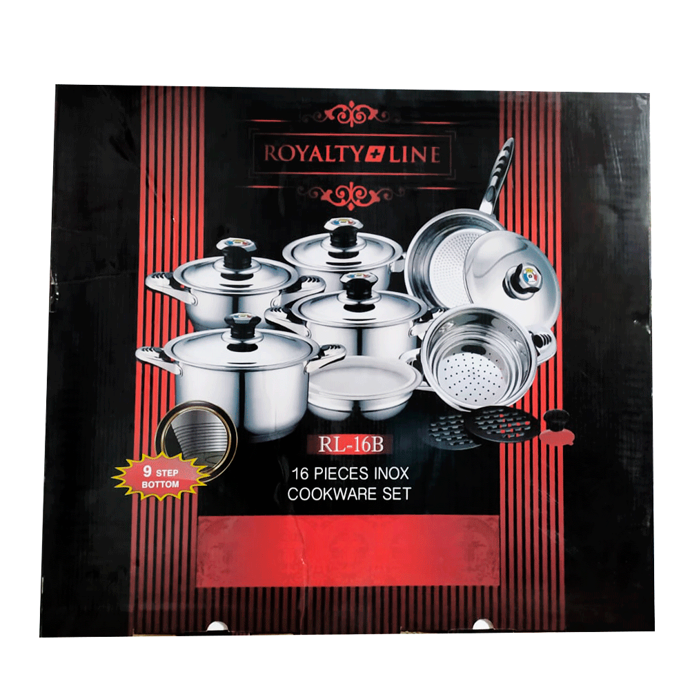 Juego De Ollas Royalty+line De 16 Piezas En Acero Inoxidable - Imagen 4
