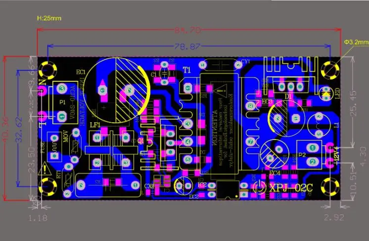 Módulo De Fuente De Alimentación Conmutada Reductora AC-DC 12V 3A - Imagen 3
