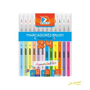 Marcadores Ezco Brush Punta Pincel Acuarelable X 24