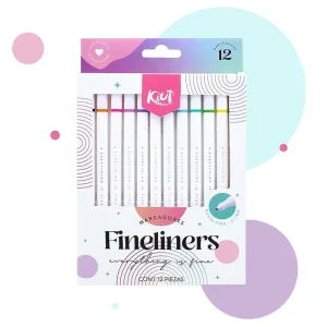 Plumones Fineliner Lindos Kiut x12