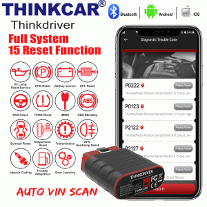 Escáner Automotriz Thinkdriver OBD2 Bluetooth Todo el sistema