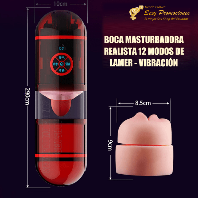 Boca Realista Lengua Lamedora Vibradora - Imagen 4