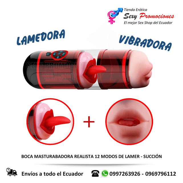 Boca Realista Lengua Lamedora Vibradora - Imagen 3